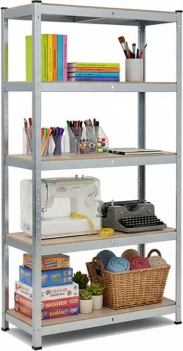 Regál 200x90x60 cm pozinkovaný 5-policový, nosnosť 875 kg