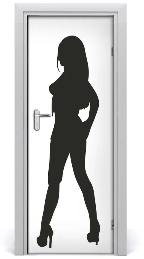Fototapeta na dvere silueta ženy 75x205 cm