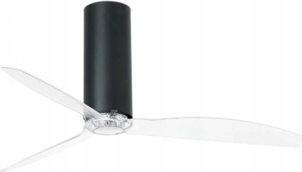 Stropný ventilátor Faro Tube Fan DC čierny/transparentný, diaľkové ovládanie,