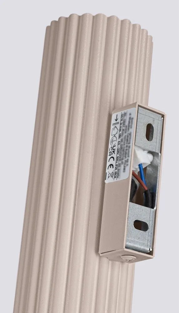 Taupe kovové nástenné svietidlo Gleam – Sollux