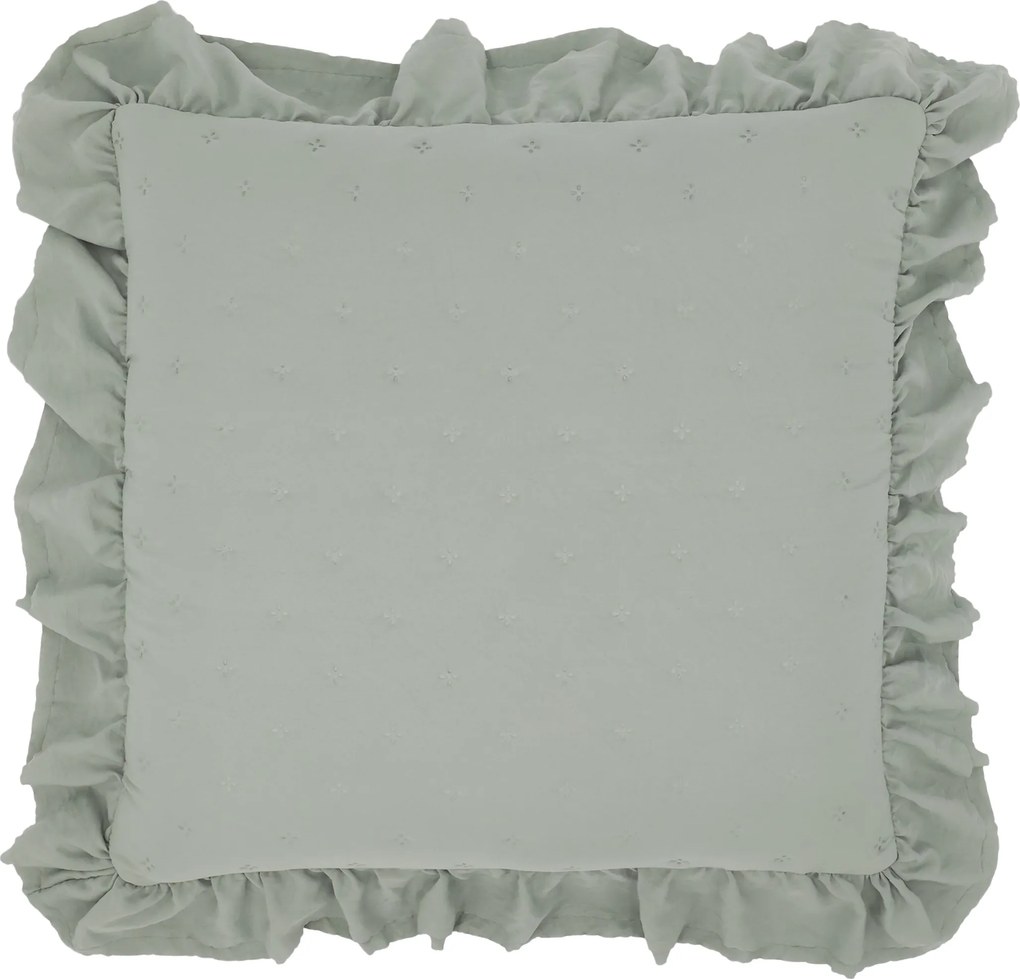 Jemne opálová obliečka na vankúš s volánikovým okrajom Aix Soft – 50*50 cm