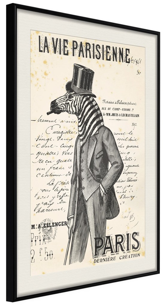 Artgeist Plagát - La Vie Parisienne [Poster] Veľkosť: 30x45, Verzia: Zlatý rám s passe-partout