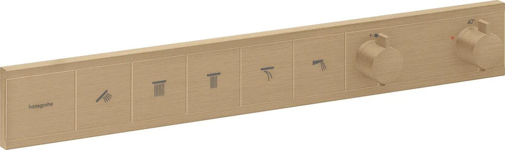 Hansgrohe RainSelect, podomietkový termostatický modul pre 5 spotrebičov, kartáčovaný bronz, HAN-15384140