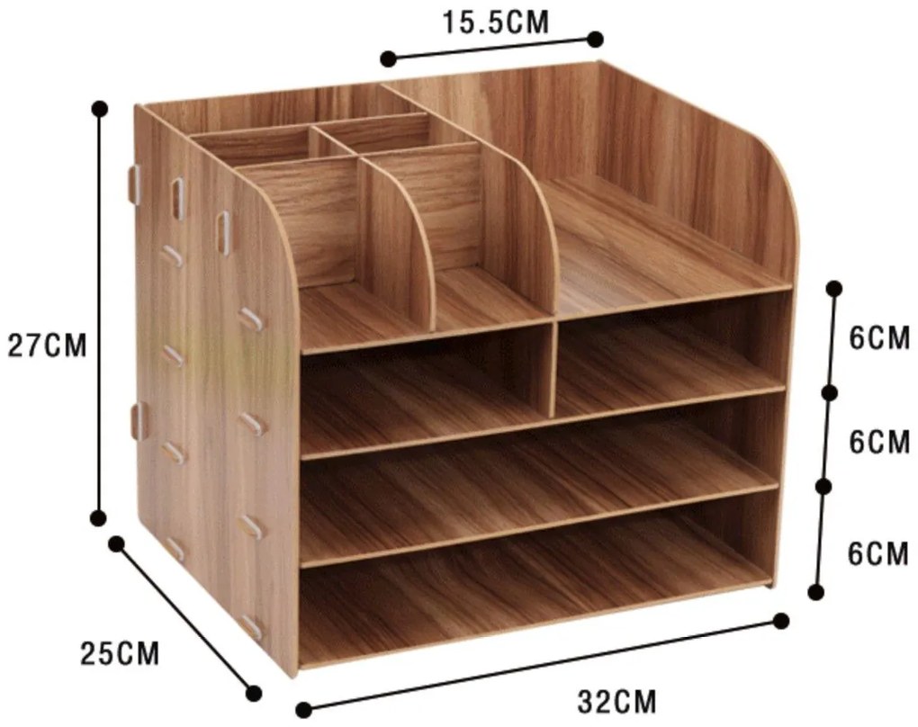 Kombinovaný DIY zakladač na dokumenty QS502 dub/svetlé drevo