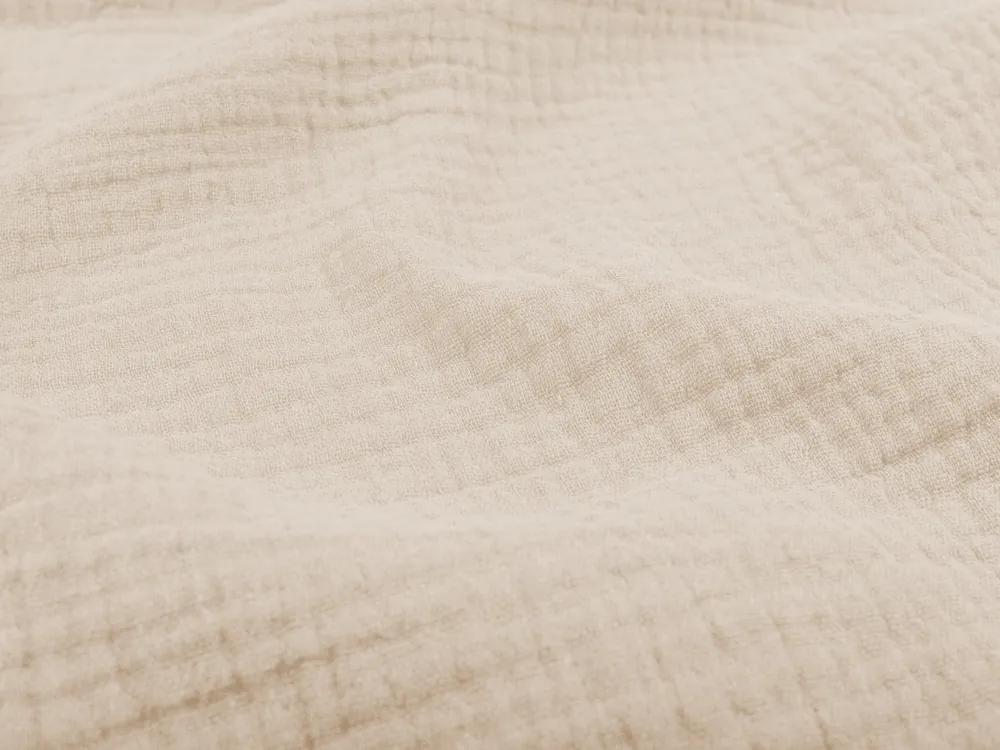 Biante Detské mušelínové posteľné obliečky do postieľky Nature MSN-005 Svetlo béžové Do postieľky 90x140 a 50x70 cm