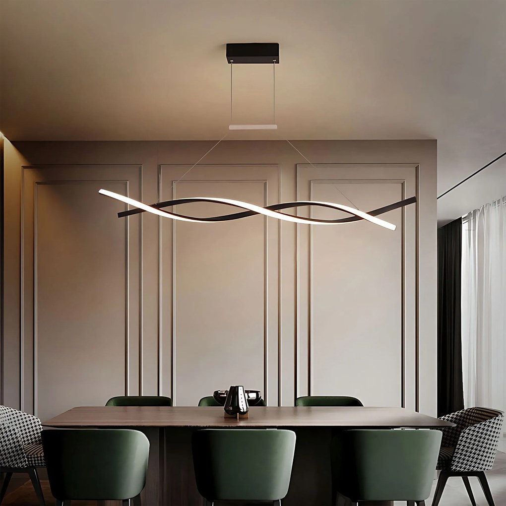 Toolight Toolight, LED závesné osvetlenie 120cm, 46W, 3000K, 2000lm, LHJ020-CP, čierna, OSW-50046