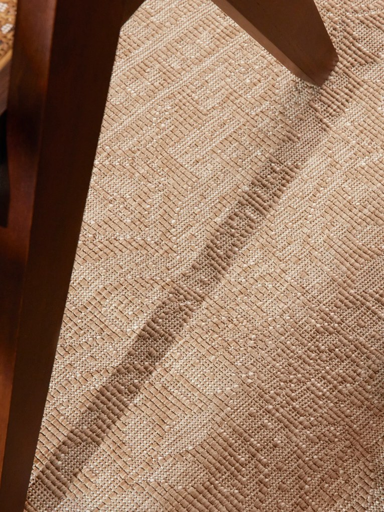 NORTHRUGS, Koberec behúň Duet Rosel 106252 Beige/White - na von aj na doma, 80x250, béžová, chodba / predsieň
