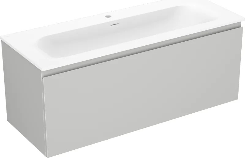 Mexen Orio, kúpeľňová skrinka 120 cm s umývadlom Vela, 1 zásuvka, šedá matná/biela matná, 91A10-12047-1-BF62-W23M01