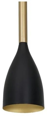 Luster na lanku ISTAPPAR 1xE27/60W/230V čierna/zlatá