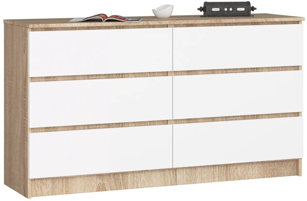 Komoda Rollo K 138,4 cm dub sonoma/biela