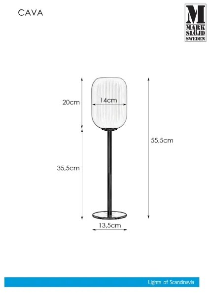 Markslöjd 108251 - Stolná lampa CAVA 1xE14/40W/230V zlatá