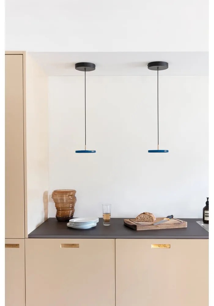 LED závesné svietidlo v petrolejovej farbe s kovovým tienidlom ø 15 cm Asteria Micro – UMAGE