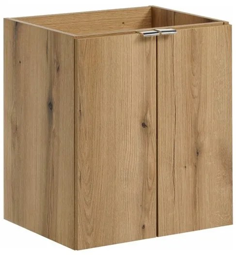 Závesná skrinka pod umývadlo Nova Oak s doskou 50 cm dub evoke/biela