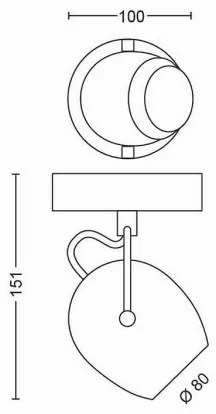 Philips 50611/30/P0 - LED Bodové svietidlo RIVANO LED/4,3W/230V