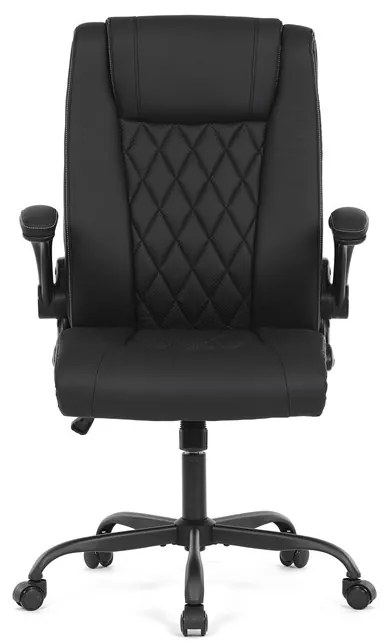 Autronic BONTEC Kancelárske kreslo, hojdací mechanizmus, čierna ekokoža, KA-Y344 BK Farba: Modrá