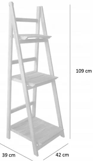 Rebrikový regál v bielej farbe