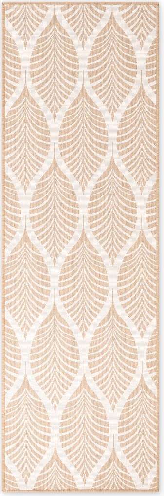 Behúň Duet Liora 106247 Beige/White - na von aj na doma, 80x250, béžová, chodba / predsieň, NORTHRUGS