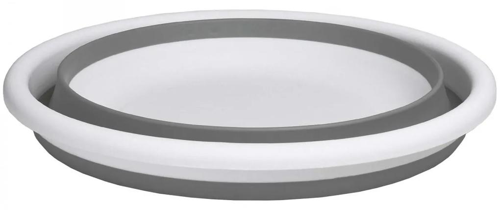 Guľatá miska 37 cm sivá Compact