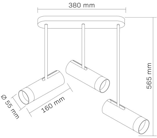 Bodové svietidlo PORTO 3xGU10/10W/230V biela