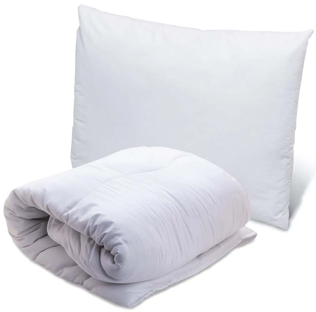 Celoročný paplón prešívaný 140 x 200 cm s guličkovým vankúšom KOMFORT 70 x 90 cm