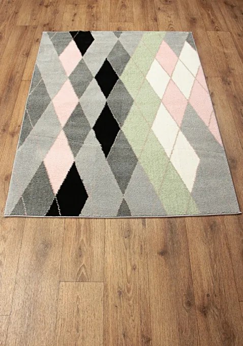 Koberec SLIM 8023 svetlosivý / viacfarebný