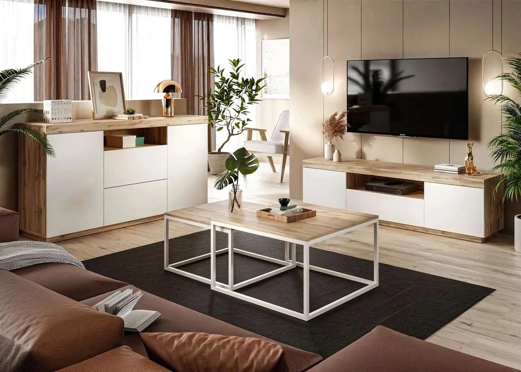 OBÝVACIA STENA / ZOSTAVA LUNGO DUB WOTAN + BIELA