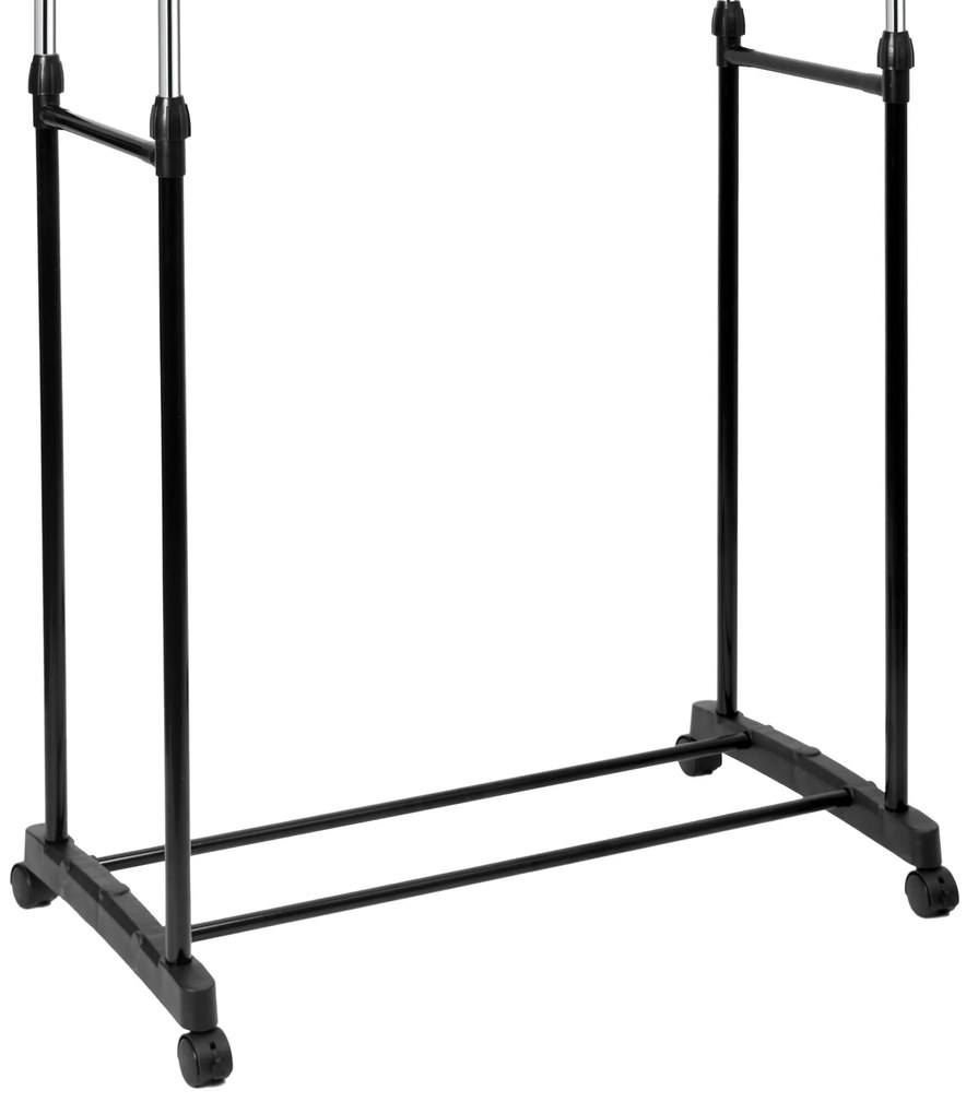 Stojan na pblečení WALERIA černý/stříbrný