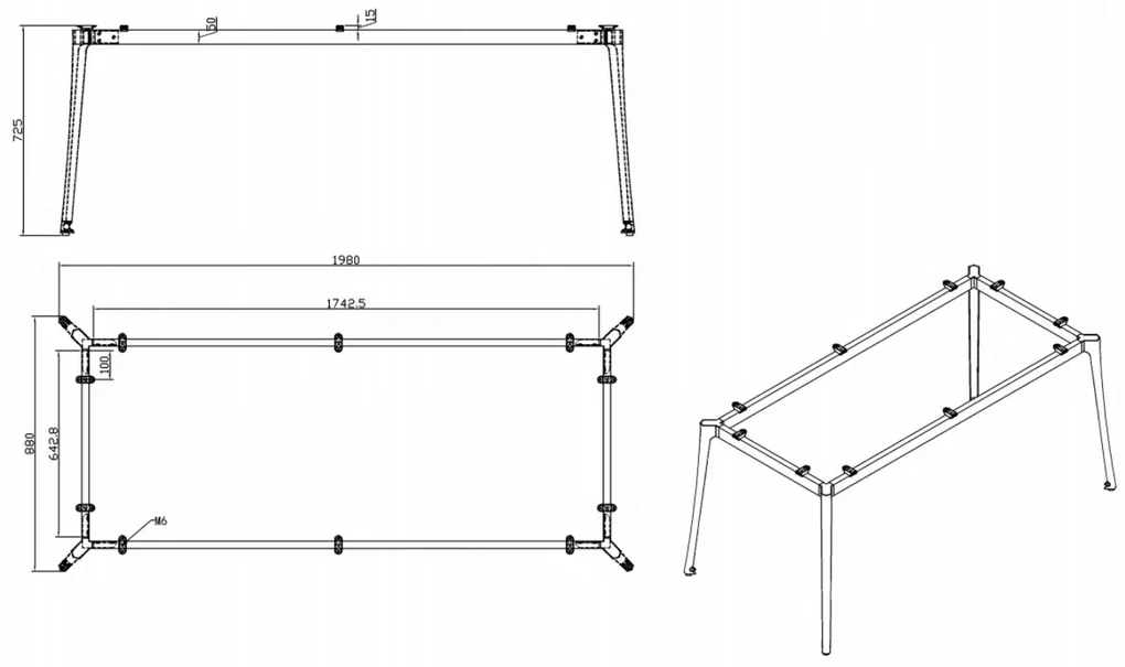 Kancelársky stôl PRIMO ACTION, čierna podnož, 2000 x 900 mm, buk