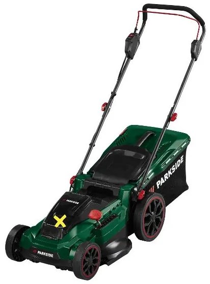 Parkside®  Aku kosačka na trávu Prma 40-Li D2 + Smart akumulátor 20 V/4Ah Paps 204 A1, 2 kusy + Nabíjačka 20 V/4,5 A, 2 kusy  (800010671)