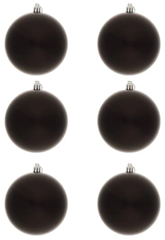 DECOLED Plastová guľa, 10 cm, čierna, 6 x lesklá