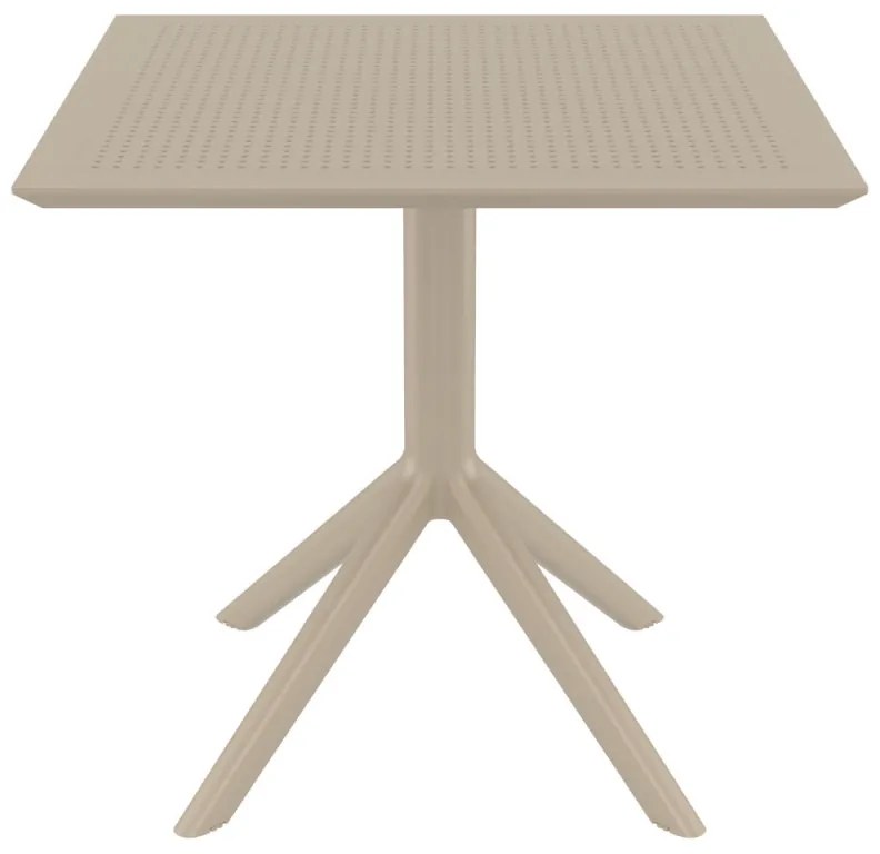 Stôl Sky 80 - v74 x 80 x 80 cm - Svetlo hnedá