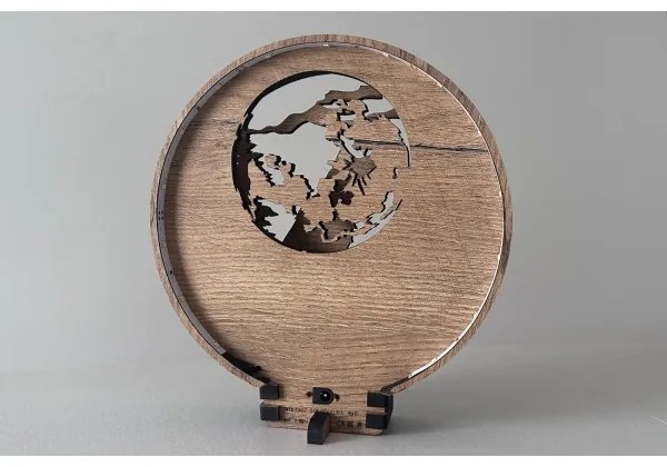 Li-Go 23574/DUB2 - LED stmievateľná stolná dekorácia LED/12W/230V 20x22 cm dub