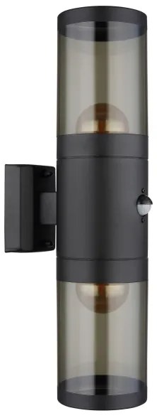 Globo 32014-2BS-Vonkajšie nástenné svietidlo so senzorom XELOO 2xE27/40W/230V IP44