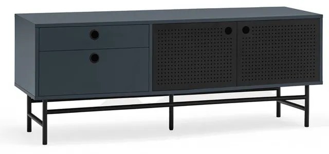 Tmavomodrý TV stolík 140x52 cm Punto - Teulat