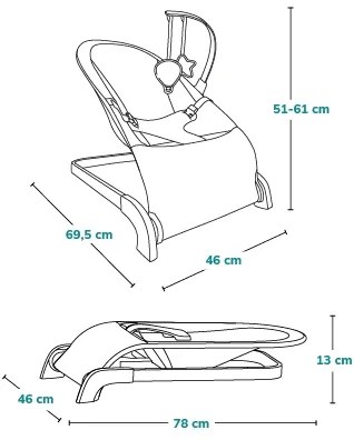 Lionelo - Detská hojdačka LILAC béžová