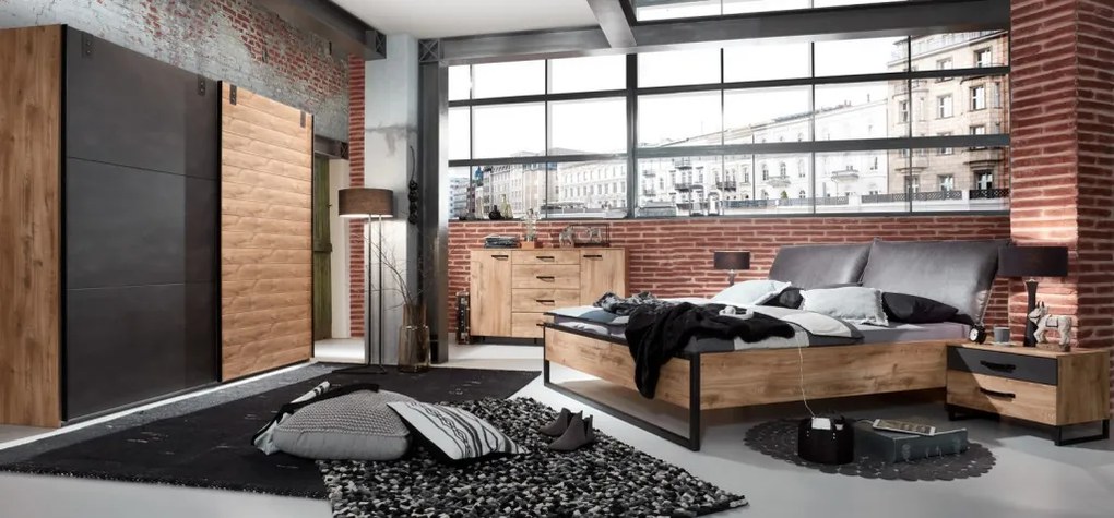 Úložná komoda so zásuvkami Detroit, doskový dub