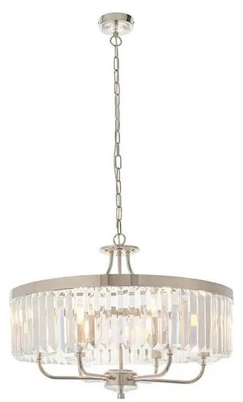 Endon 90263 - Luster na reťazi CHESTERFIELD 6xE14/6W/230V pr. 55 cm lesklý chróm