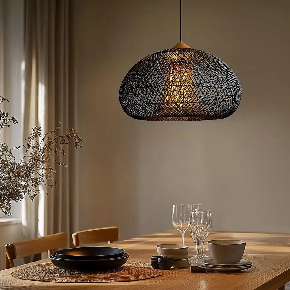 Ratanové svietidlo LF01-S čierne