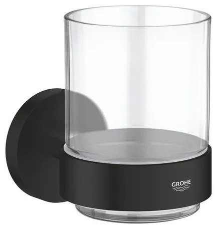 Grohe Essentials držiak pohárov vrátane pohárečierna mat 1022562430 G1022562430