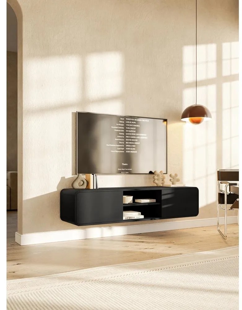 TV skrinka/stolík Orro O7  (čierna). Akcia -20%. Vlastná spoľahlivá doprava až k Vám domov. 1100616