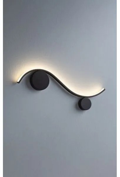 Redo 01-3110 - LED Nástenné svietidlo WAVE LED/9W/230V čierna