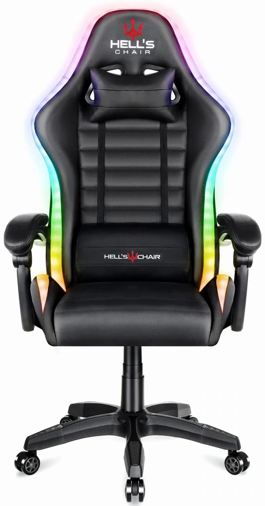 Herné kreslo Hell's Chair s LED podsvietením HC- 1003