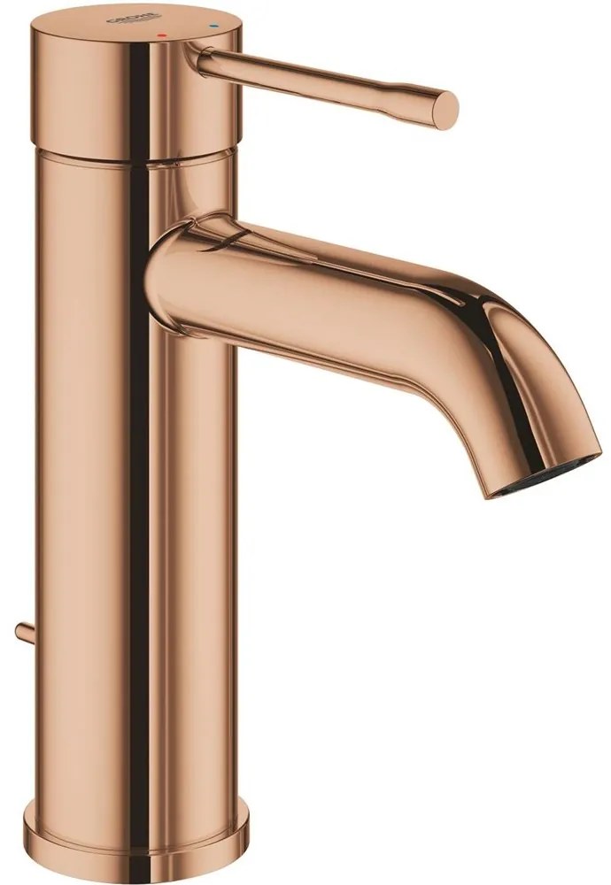 GROHE Essence páková umývadlová batéria s odtokovou súpravou s tiahlom, výška výtoku 102 mm, Warm Sunset, 23589DA1