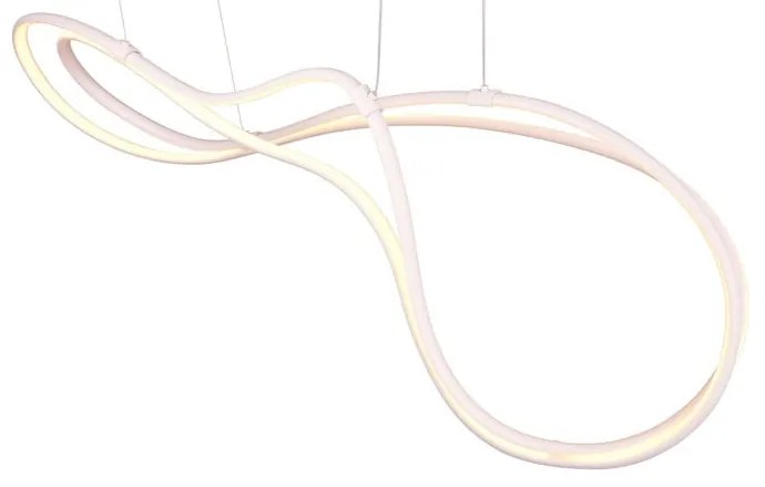 Biele LED závesné svietidlo s kovovým tienidlom Nala – Trio Select