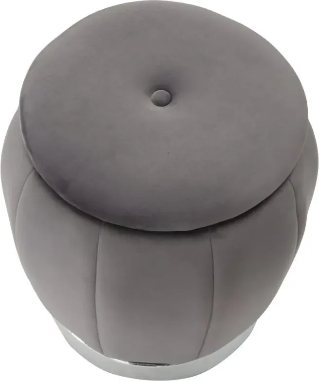 Taburet PARIS 43 cm sivý
