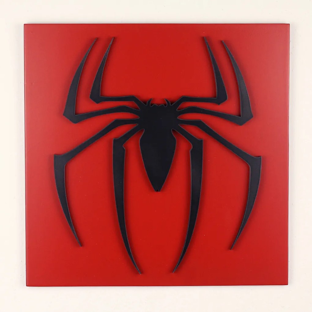 Veselá Stena 3D drevená dekorácia znak Spiderman 30 x 30 cm
