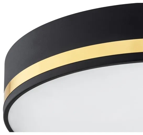 Argon 7040 - Stropné svietidlo AMORE 2xE27/15W/230V pr. 25 cm čierna/zlatá