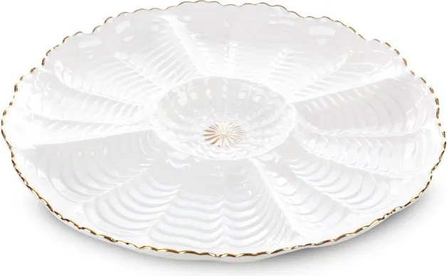 Servírovací tanier GAIA 06 krémový / zlatý