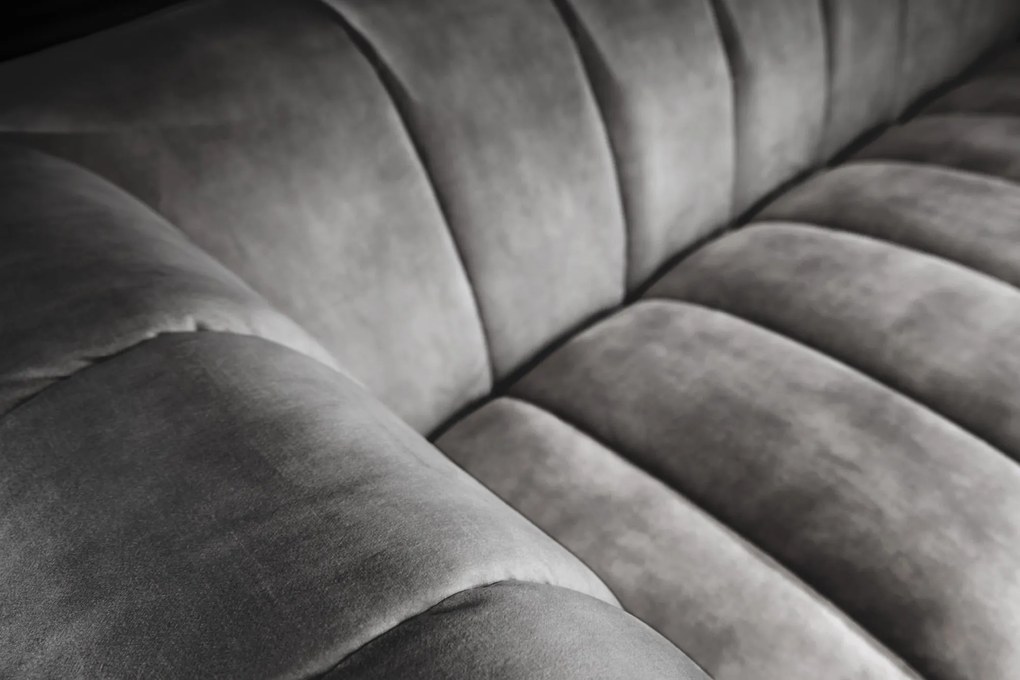 Pohovka NOBLESSE 225 cm zamatovo šedá