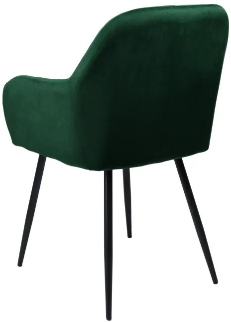 Jedálenská stolička SEVILLA zamatová, tmavozelená